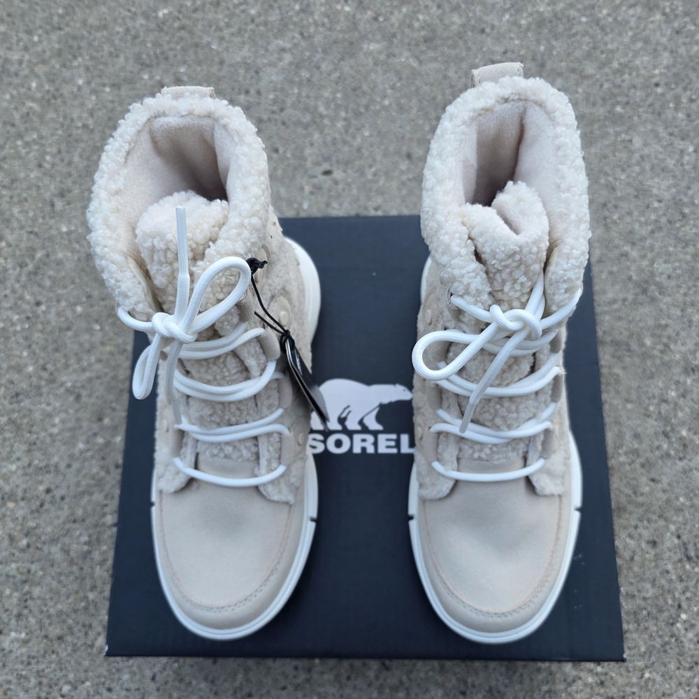 Sorel Explorer Insulated  Cream Winter Boots Women Size 5 - Picture 7 of 14